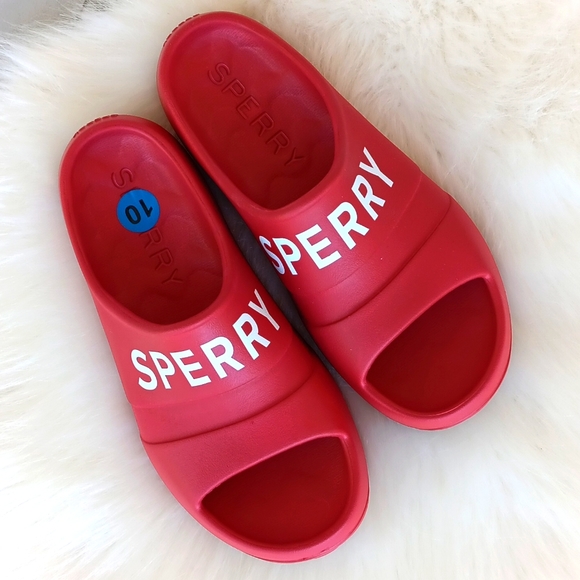 Sperry Shoes - ❤️Sperry preppy patriotic July 4th red float slides with logo